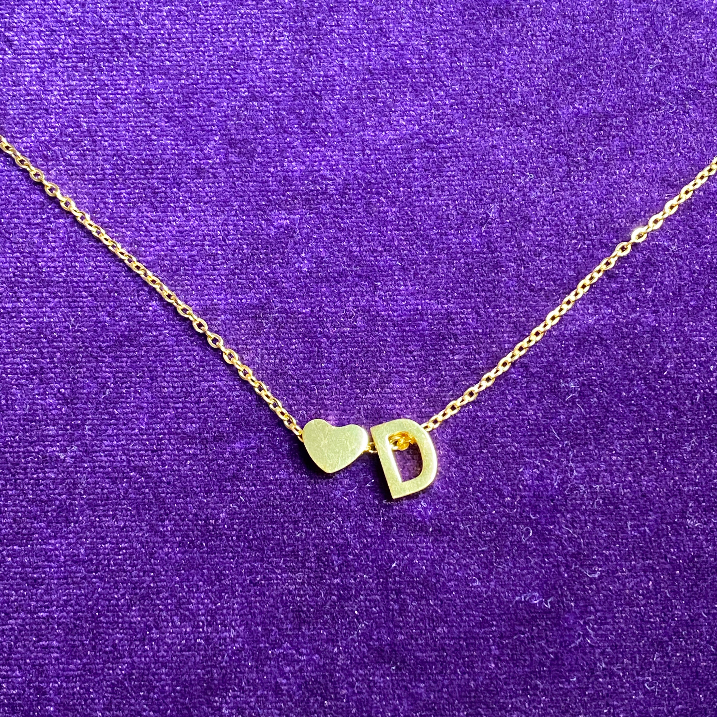 Love Letters Necklace Pendant D, gold