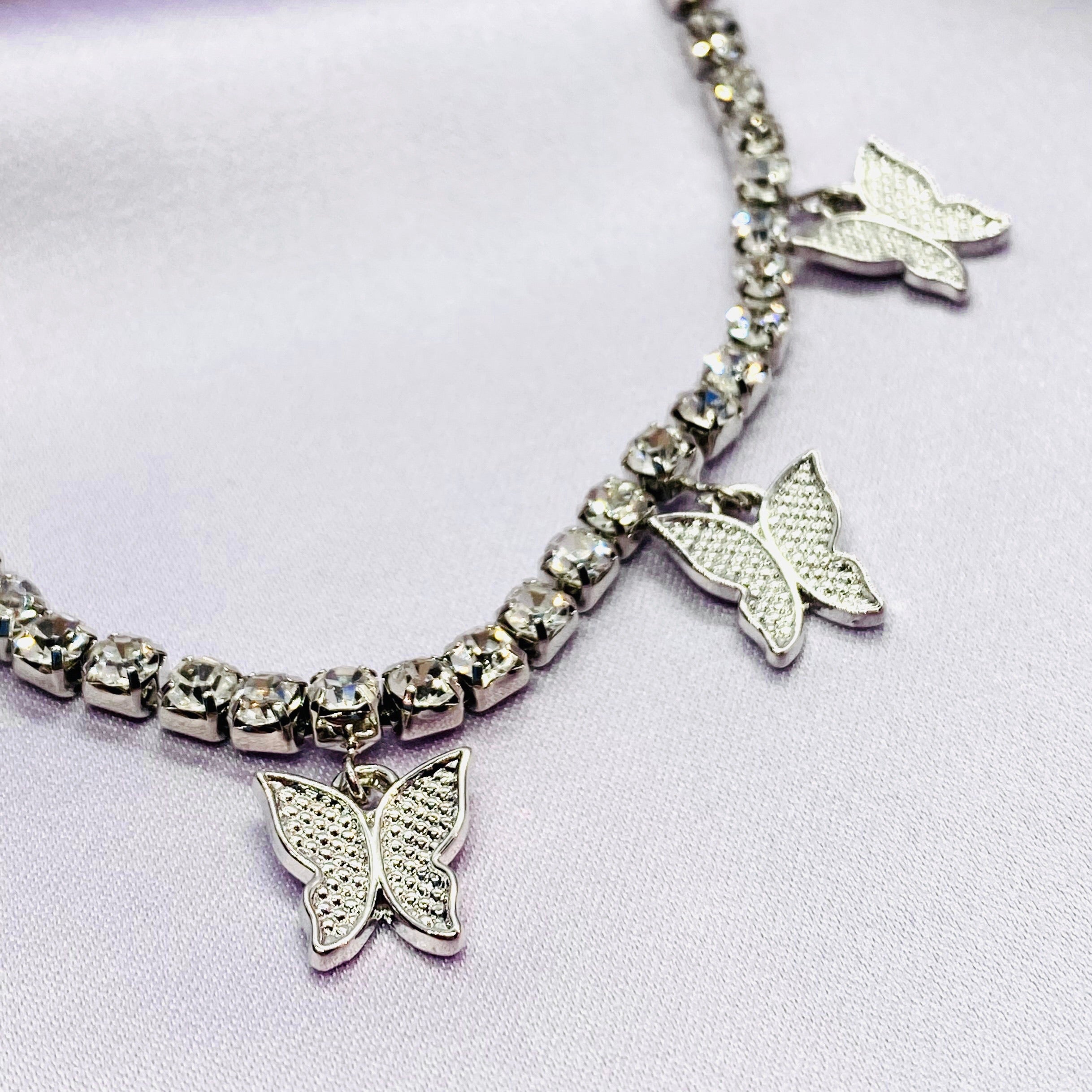 Crystal Butterfly Anklet | Darlings Jewelry